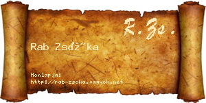 Rab Zsóka névjegykártya